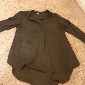 Green high low blvd top